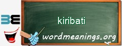 WordMeaning blackboard for kiribati